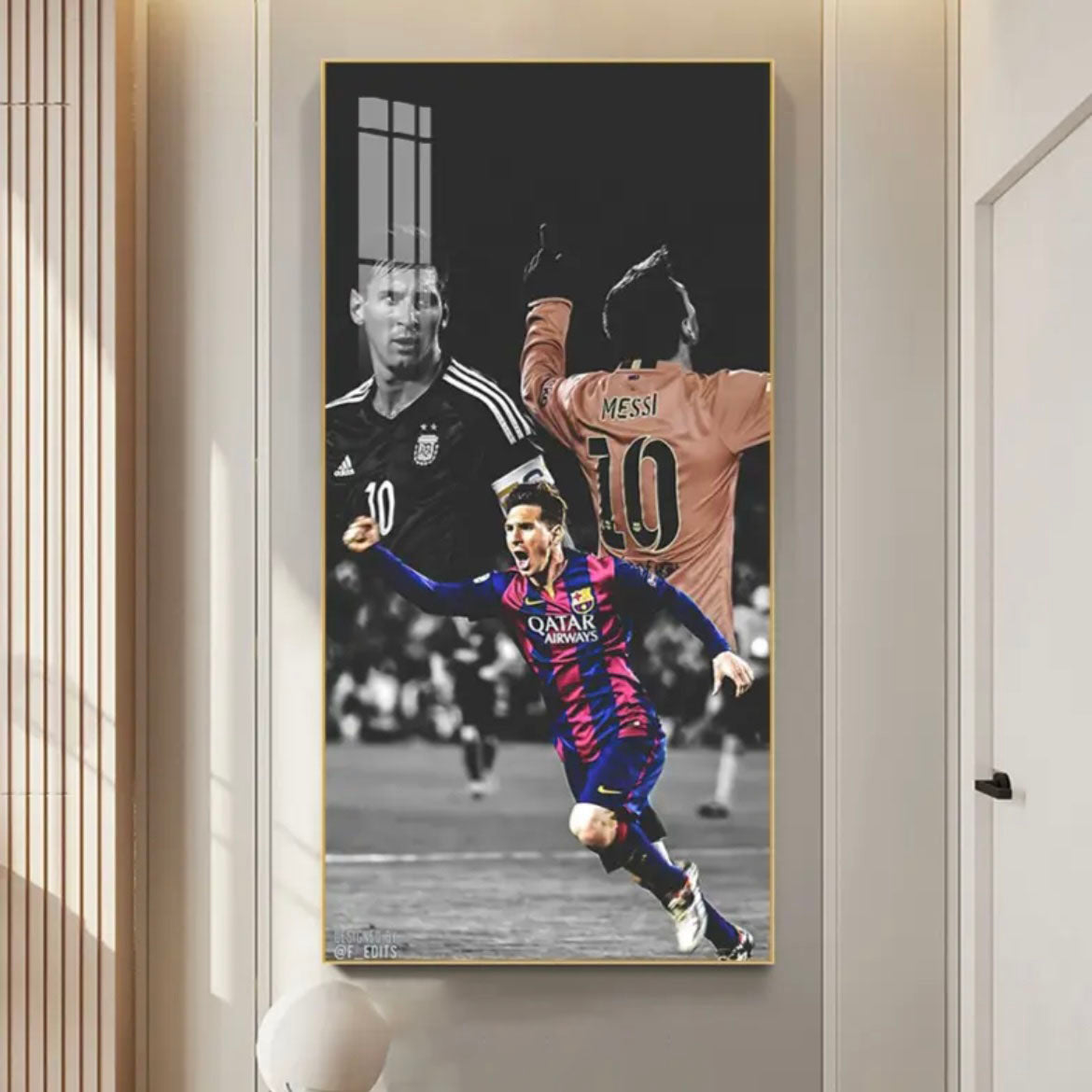 Lionel Messi Barcelona Career Highlights Wall Art
