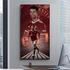 Cristiano Ronaldo CR7 Manchester United Football Wall Art