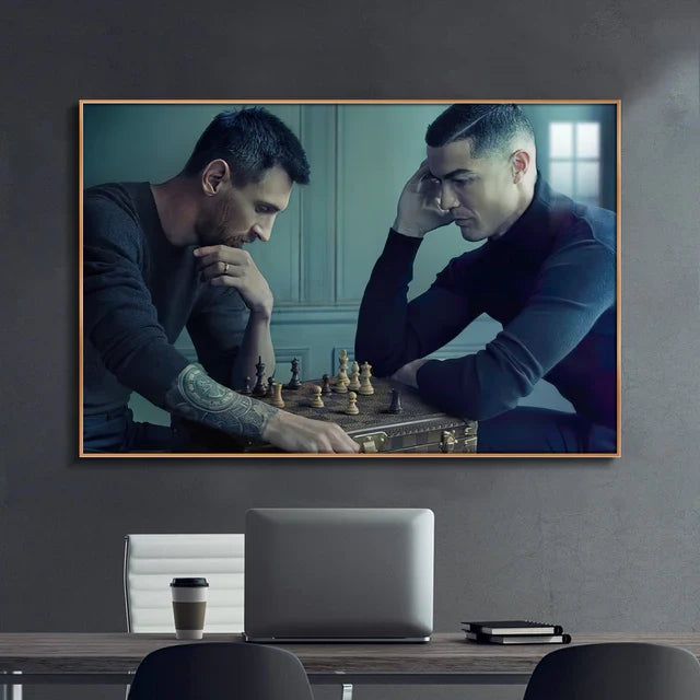 Lionel Messi & Cristiano Ronaldo — Horizontal 3:2 Wall Art