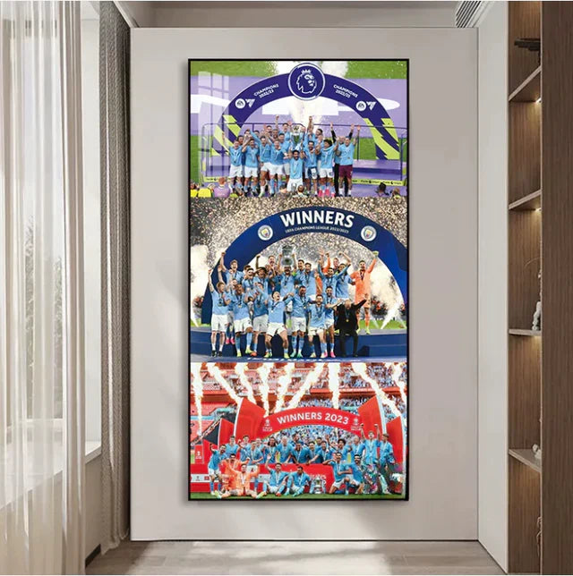 Manchester City Treble Collection Wall Art