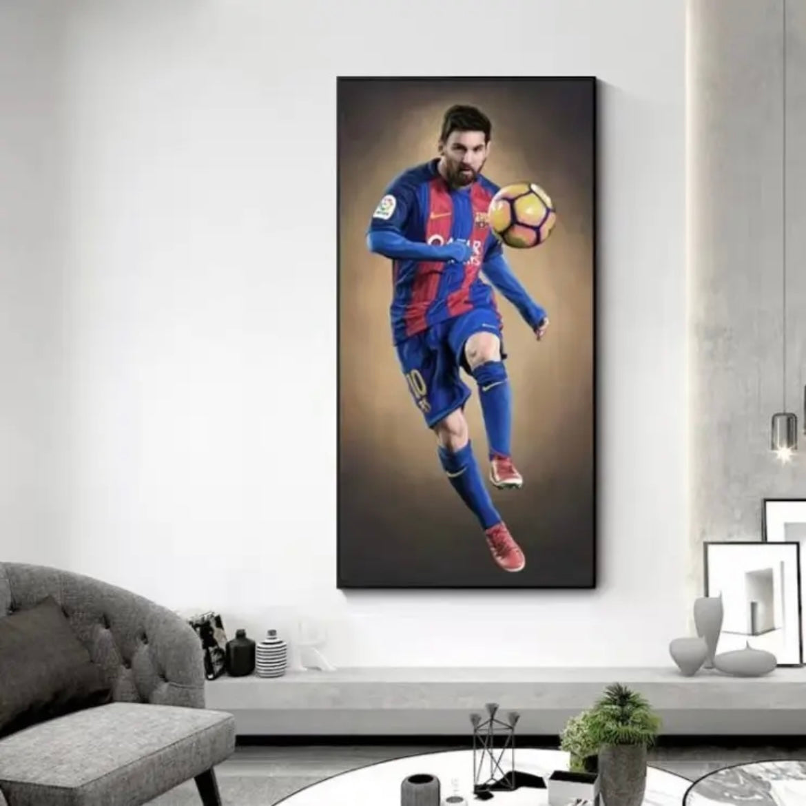 Lionel Messi Jersey Celebration Wall Art