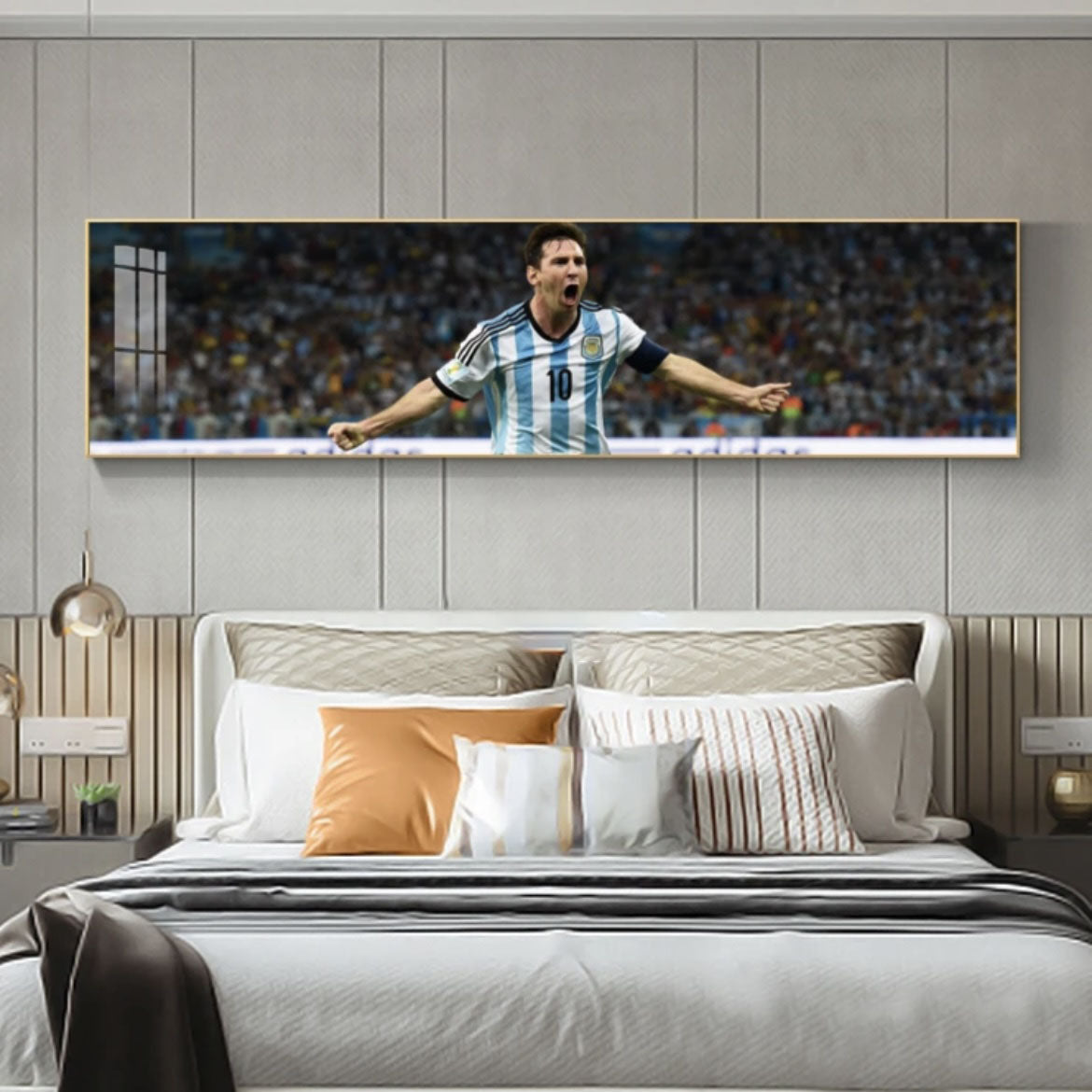 Lionel Messi Growth Story — Horizontal 3:1 Wall Art