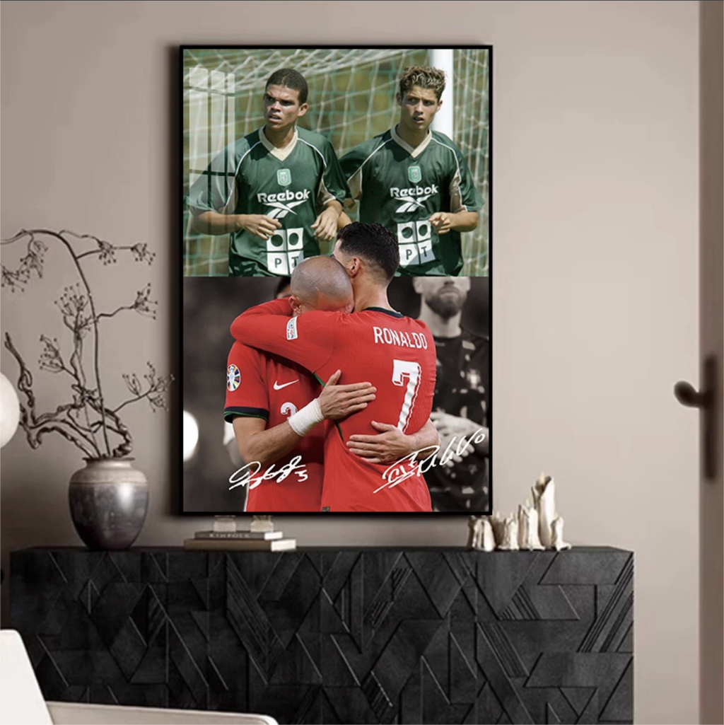 Cristiano Ronaldo & Pepe Portugal Euro 2024 Wall Art