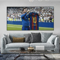 Lionel Messi Barcelona Jersey Celebration Wall Art