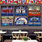Real Madrid, Barcelona, Manchester United, Liverpool - Champions League Wall Art