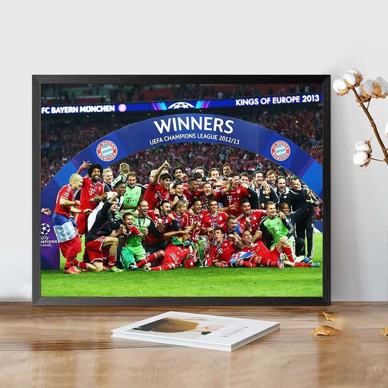 Real Madrid, Barcelona, Manchester United, Liverpool - Champions League Wall Art