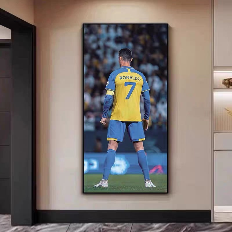 Cristiano Ronaldo CR7 Al Nassr Football Wall Art