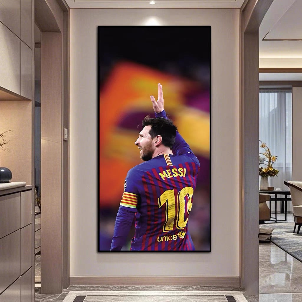 Lionel Messi Jersey Celebration Wall Art