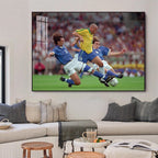 R9 Ronaldo Nazário “Century Double-Slide Tackle” - Horizontal 3:2 Wall Art
