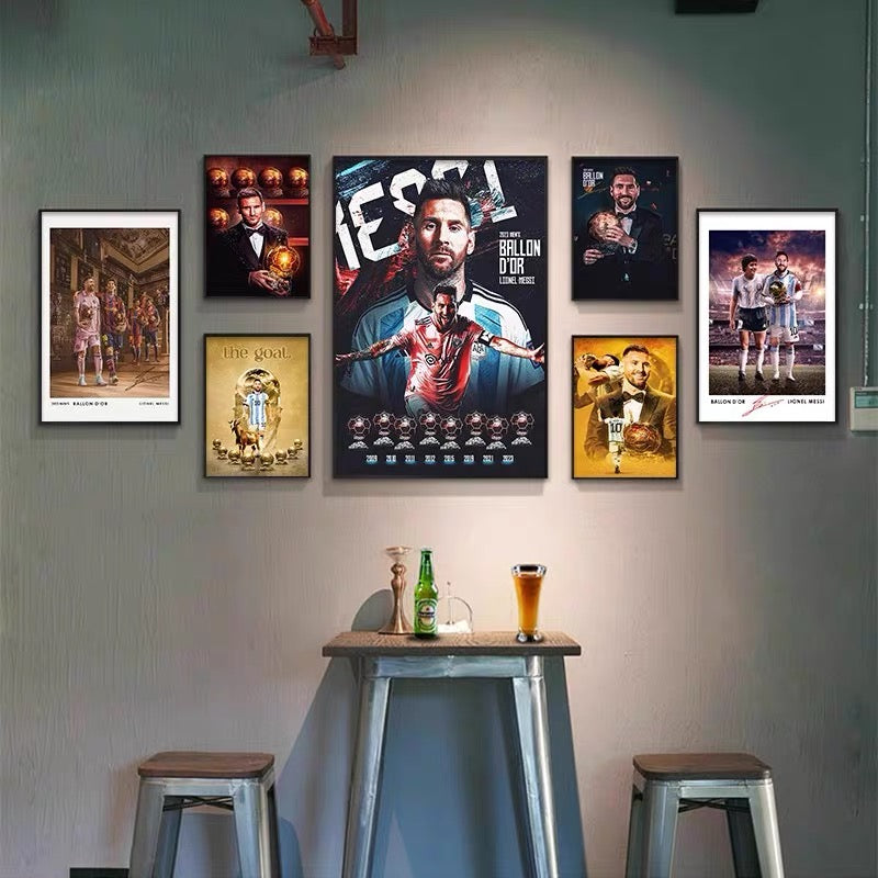 Lionel Messi 8 Ballon d'Or - Vertical 2:3 Wall Art