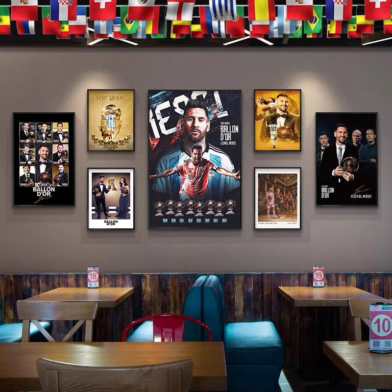 Lionel Messi 8 Ballon d'Or - Vertical 2:3 Wall Art
