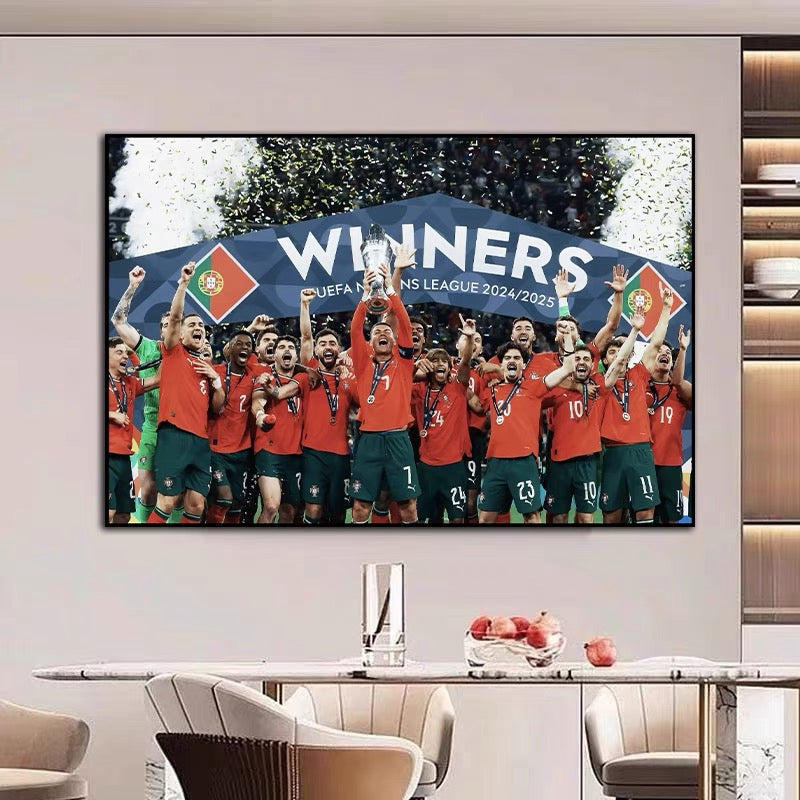 Cristiano Ronaldo – 2025 Nations League Champion with Portugal 2:3 Wall Art
