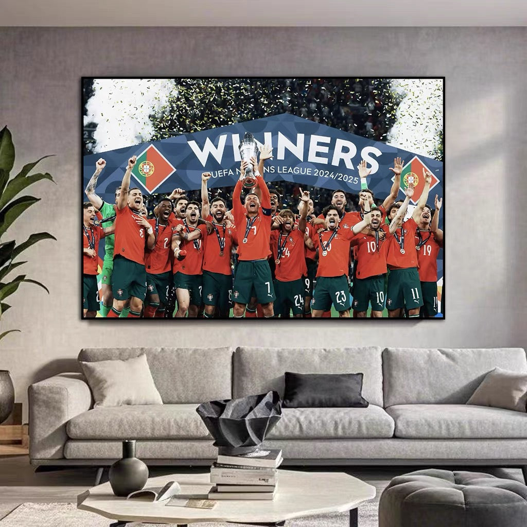 Cristiano Ronaldo – 2025 Nations League Champion with Portugal 2:3 Wall Art