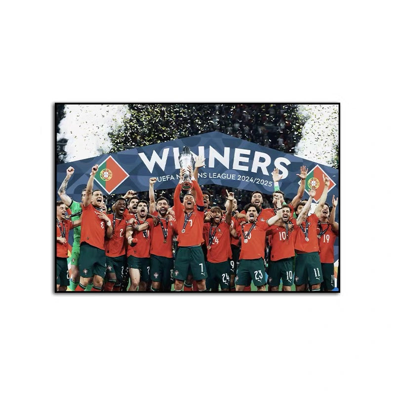 Cristiano Ronaldo – 2025 Nations League Champion with Portugal 2:3 Wall Art
