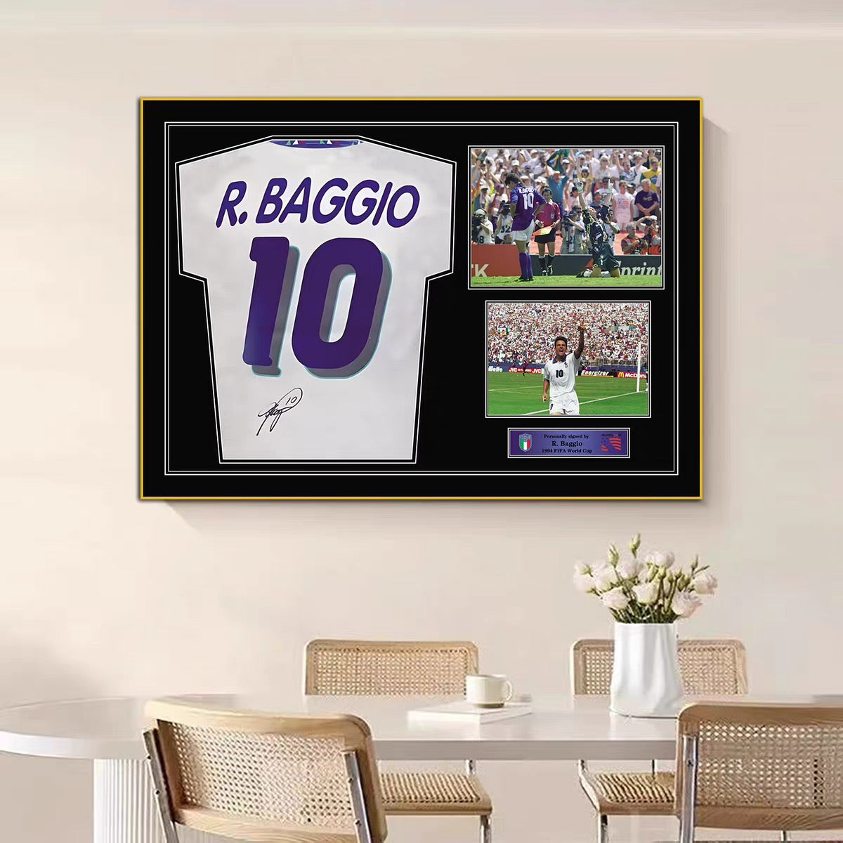 Roberto Baggio Football Wall Art, Series B