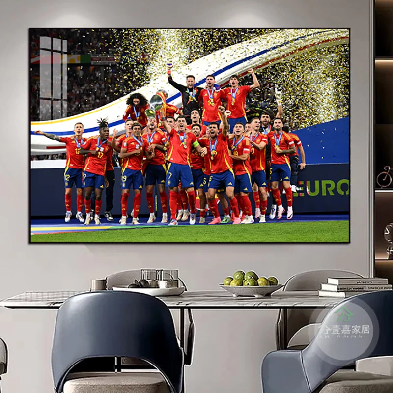 Euro 2024 National Teams — Spain, England & Portugal Wall Art