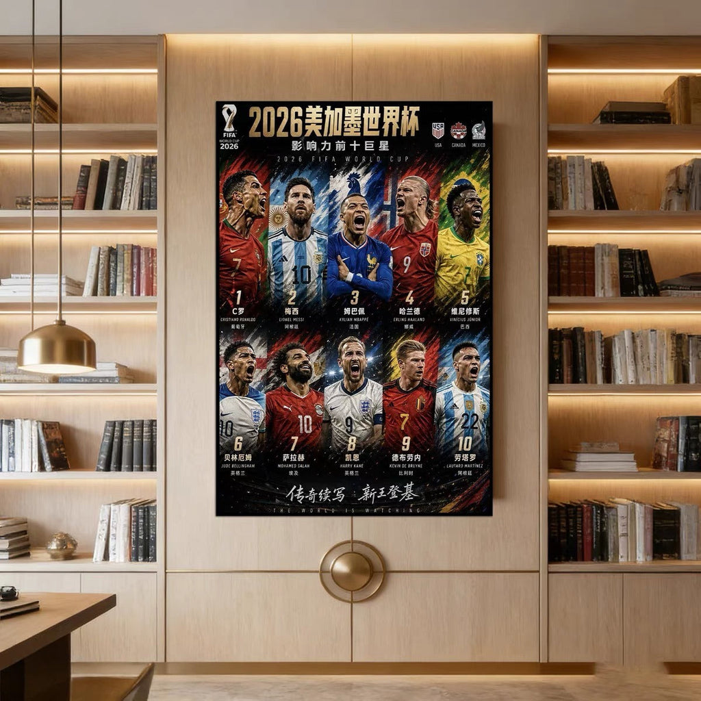 2026 World Cup Legends — Messi & Ronaldo Wall Art