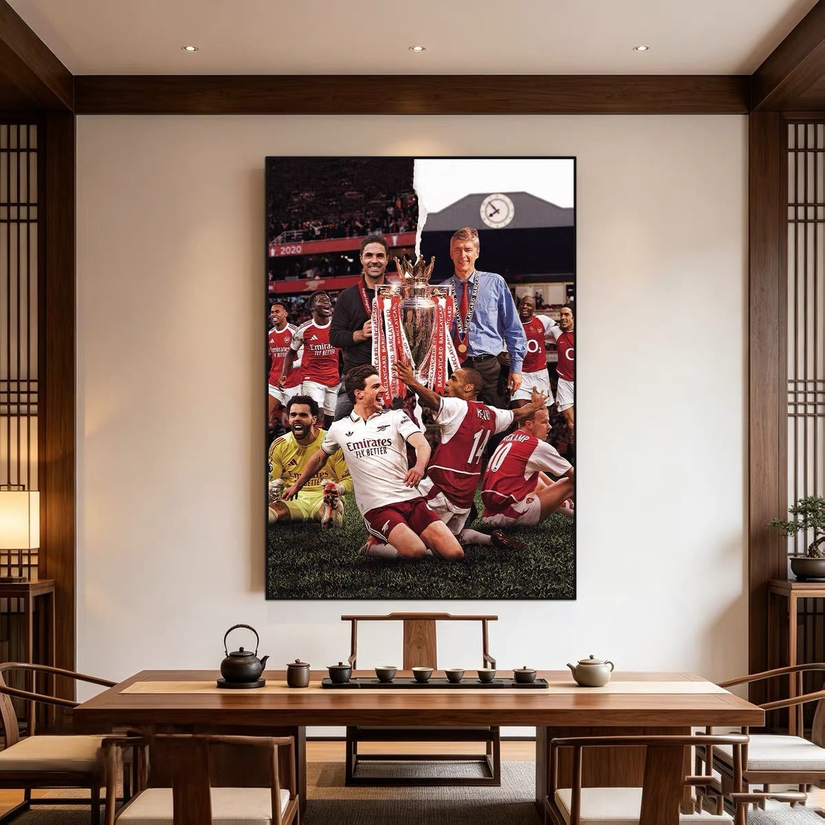 Arsenal Premier League Champions — Two Generations Wall Art