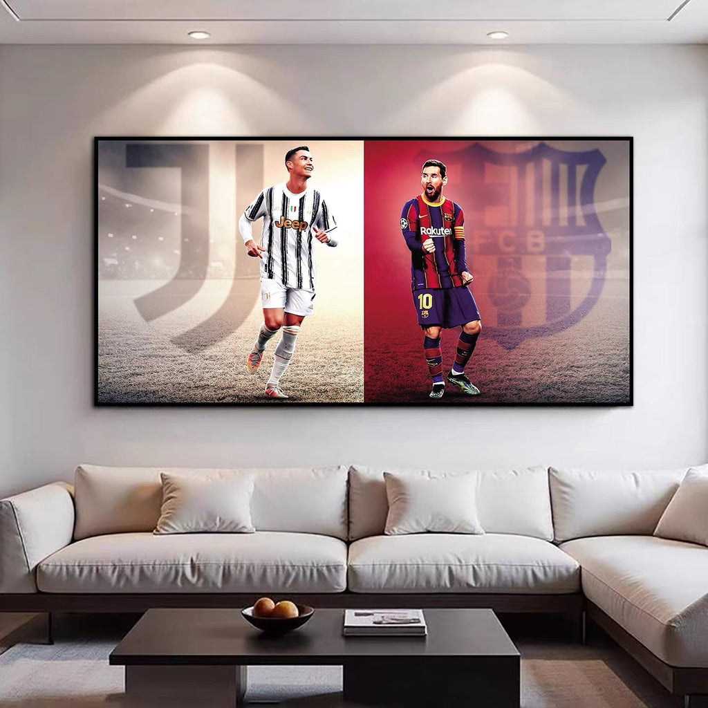 Lionel Messi & Cristiano Ronaldo GOAT Duo Wall Art