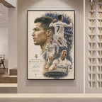 Cristiano Ronaldo, Mbappé & Haaland Football Legends Wall Art