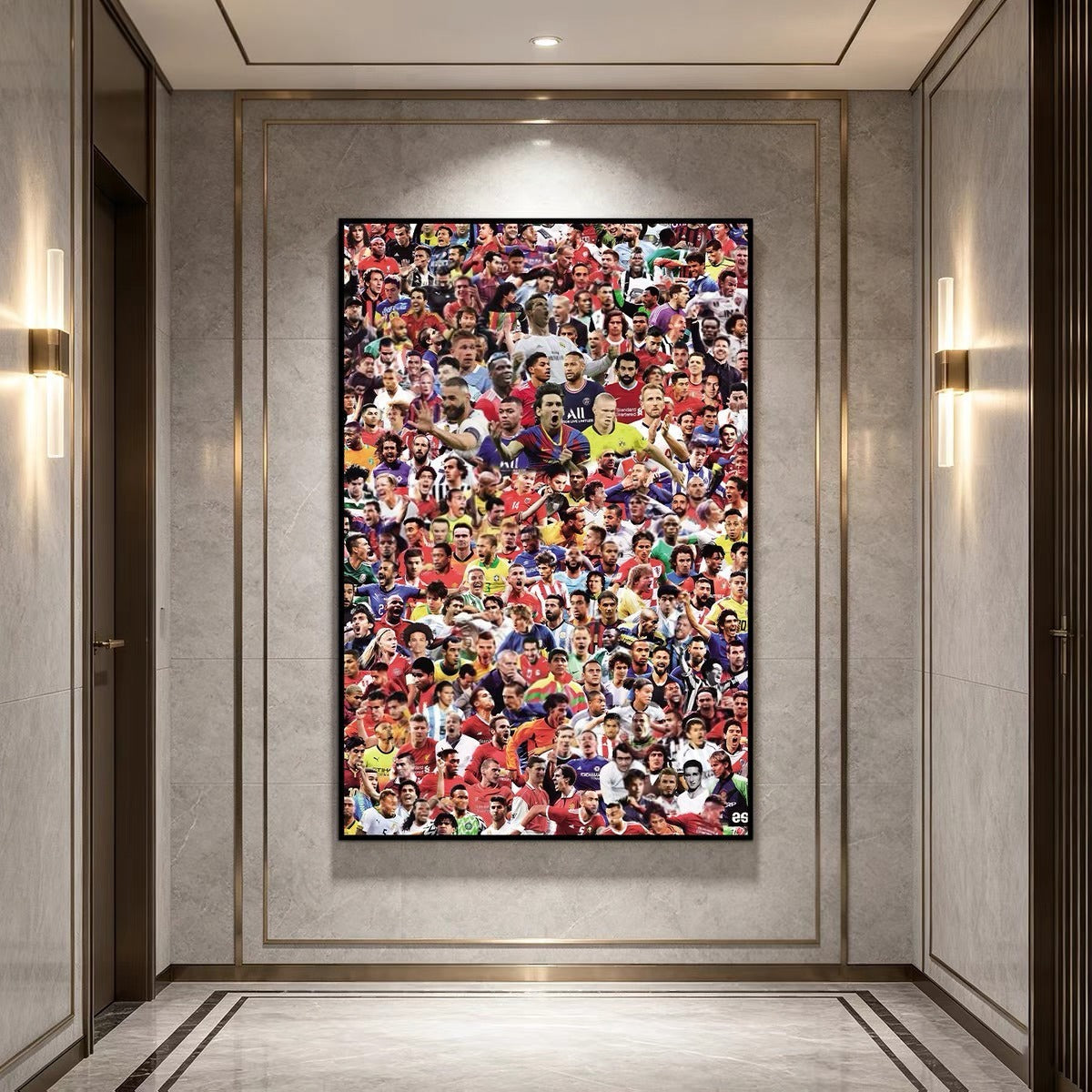 Messi, Ronaldo & Mbappé World Cup Legends Wall Art
