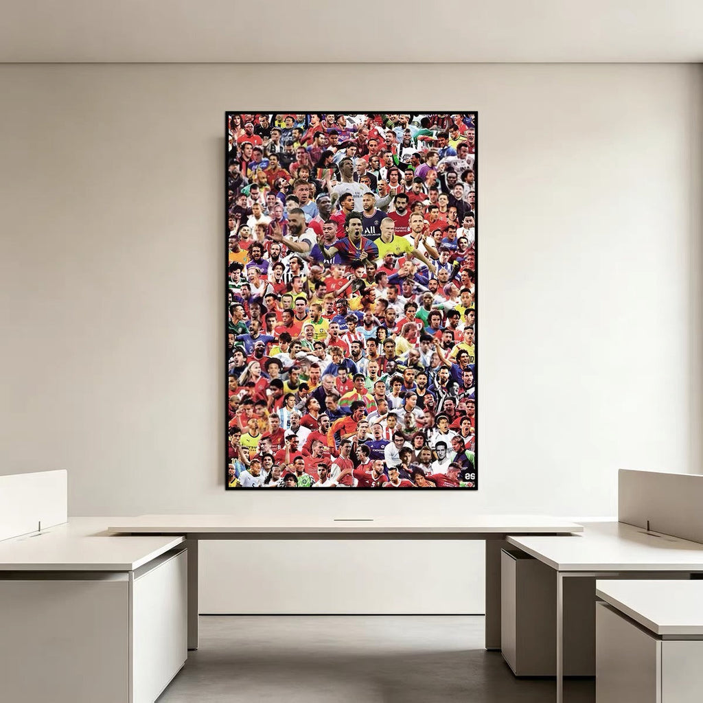Messi, Ronaldo & Mbappé World Cup Legends Wall Art