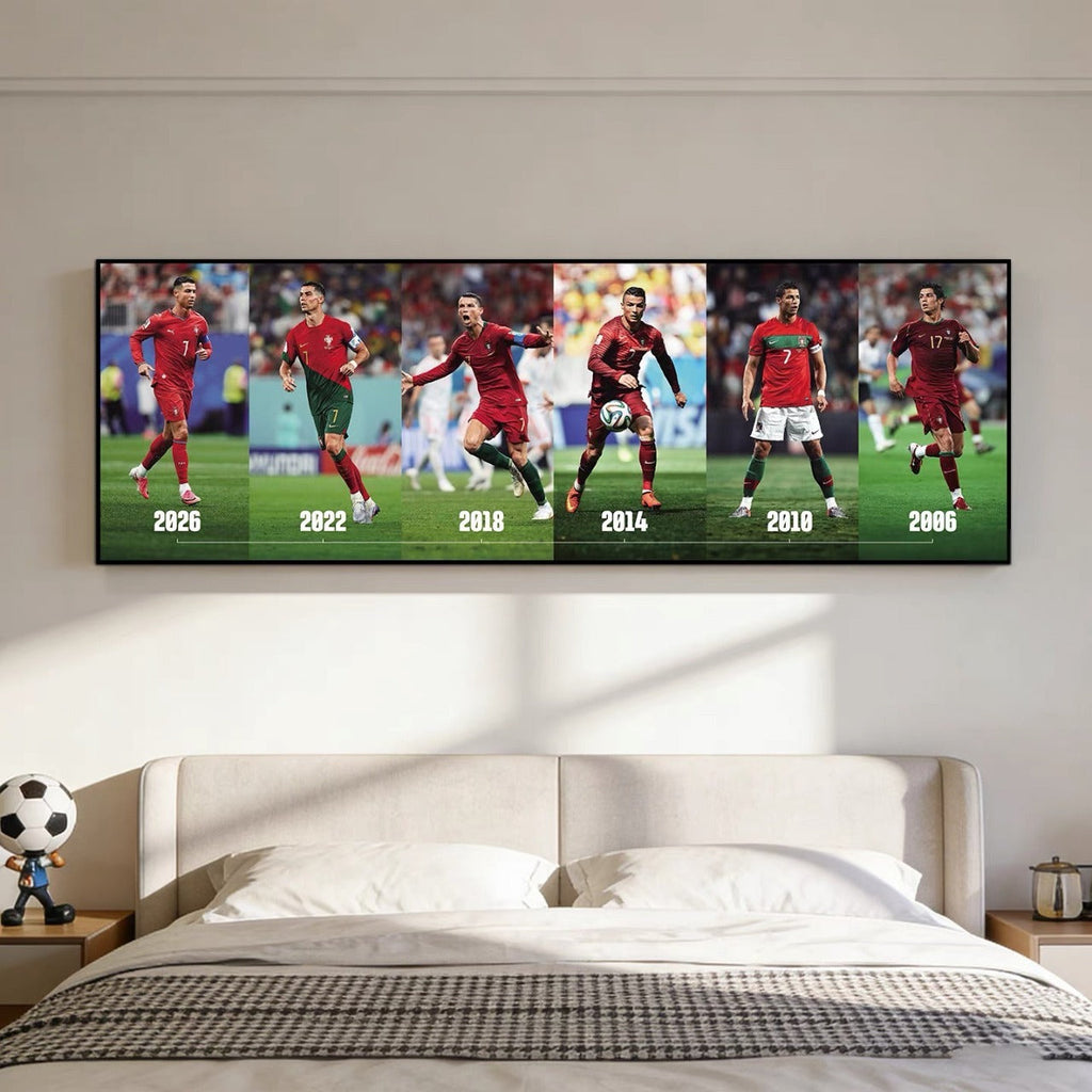 Cristiano Ronaldo Six World Cups (2006–2026) Wall Art