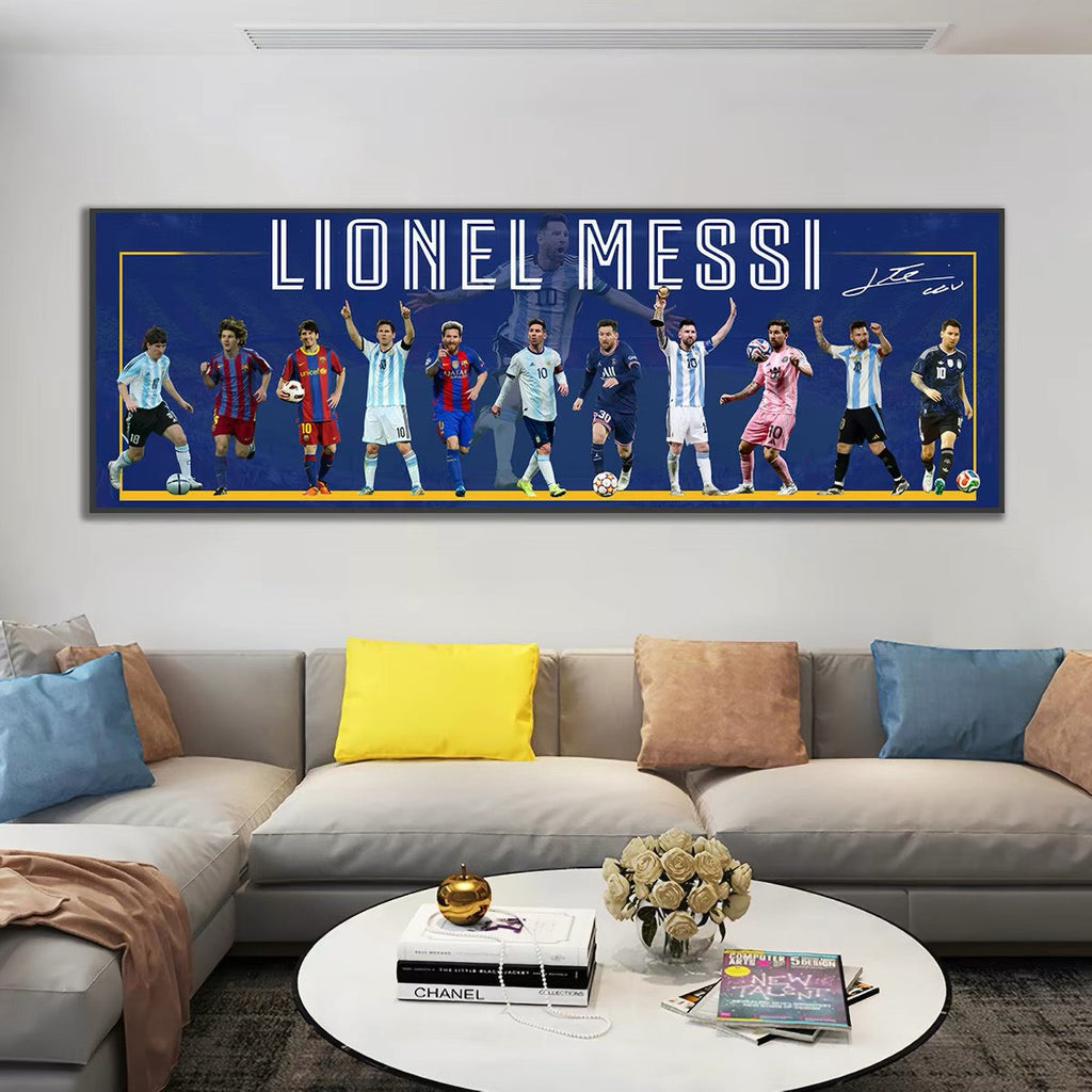 Lionel Messi Career Evolution Wall Art