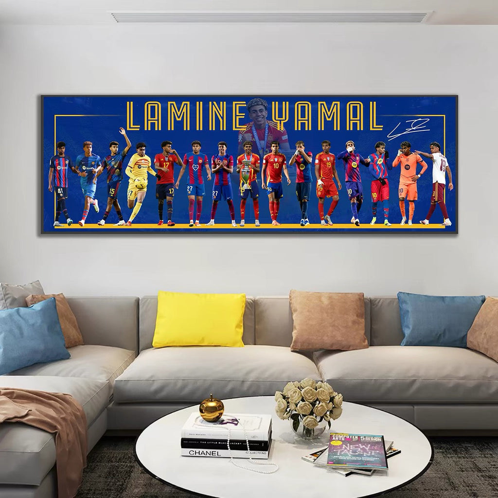 Lamine Yamal Career Evolution Wall Art