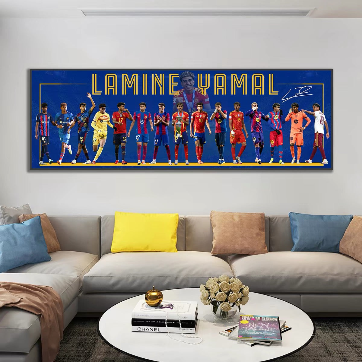 Lamine Yamal Career Evolution Wall Art