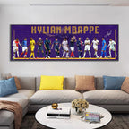 Kylian Mbappe Career Evolution Wall Art