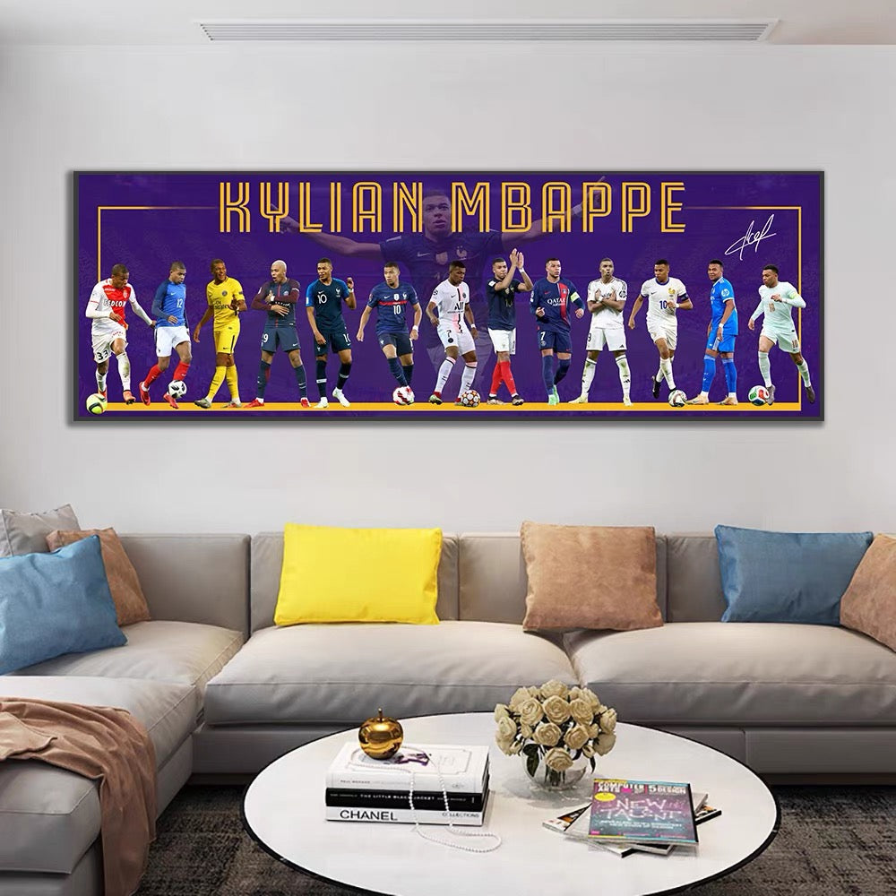 Kylian Mbappe Career Evolution Wall Art