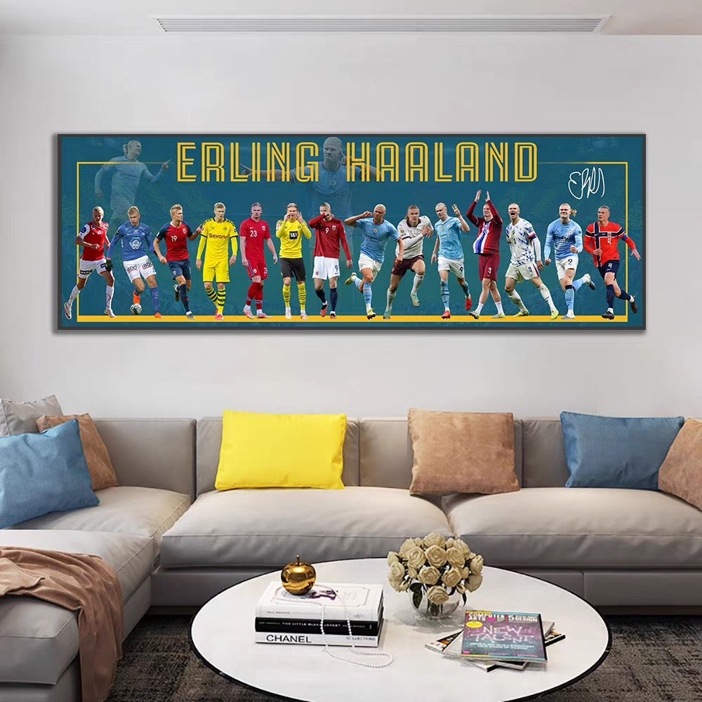 Erling Haaland Career Evolution Wall Art
