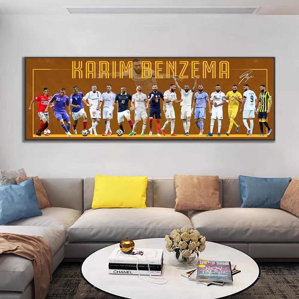 Karim Benzema Career Evolution Wall Art