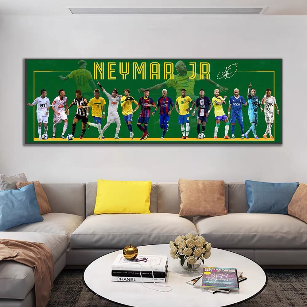 Neymar Jr Career Evolution Wall Art