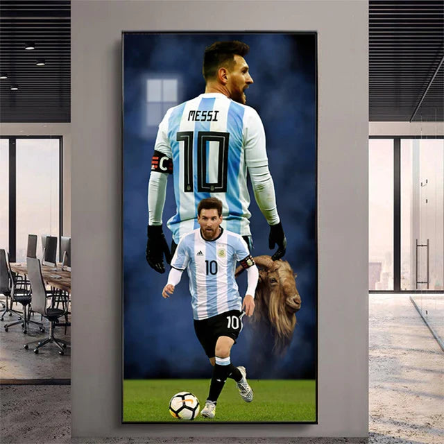 Lionel Messi GOAT Argentina Wall Art
