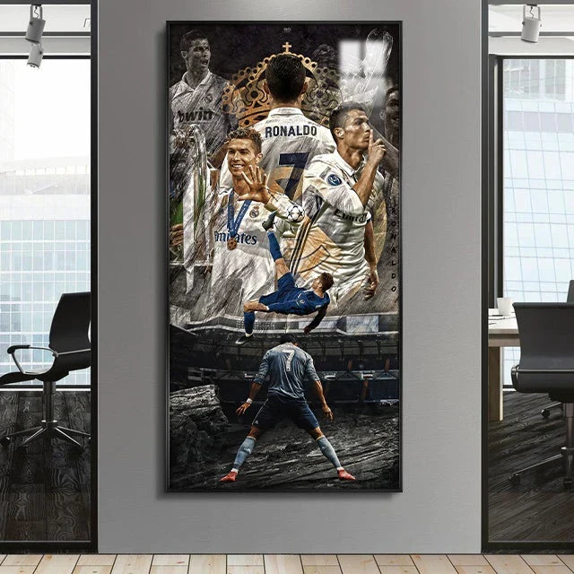 Cristiano Ronaldo CR7 Real Madrid Football Wall Art