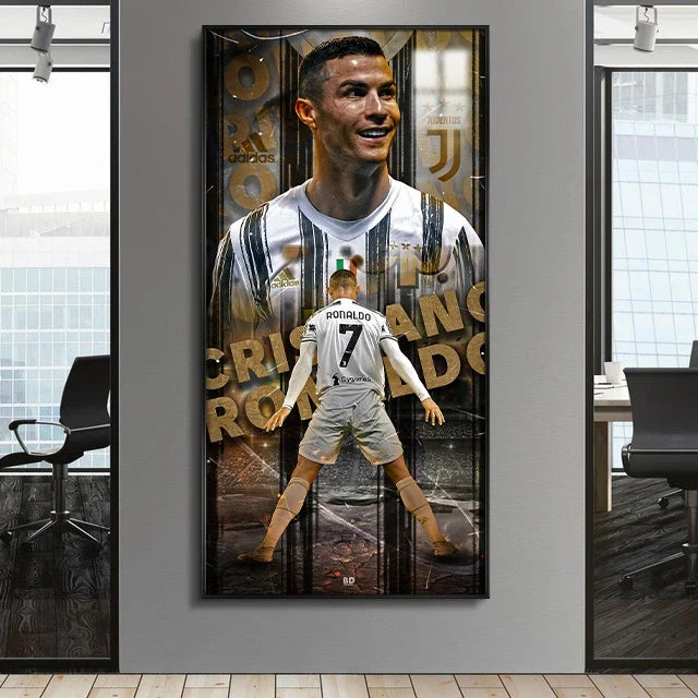 Cristiano Ronaldo CR7 Juventus Football Wall Art