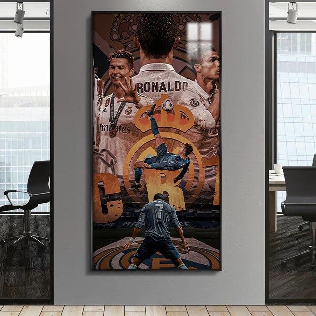 Cristiano Ronaldo CR7 Real Madrid Football Wall Art