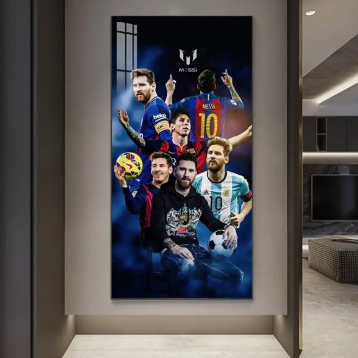 Lionel Messi Barcelona Career Highlights Wall Art