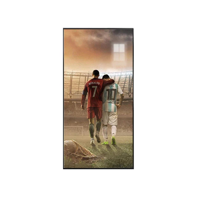Messi vs Ronaldo GOAT Duo Wall Art