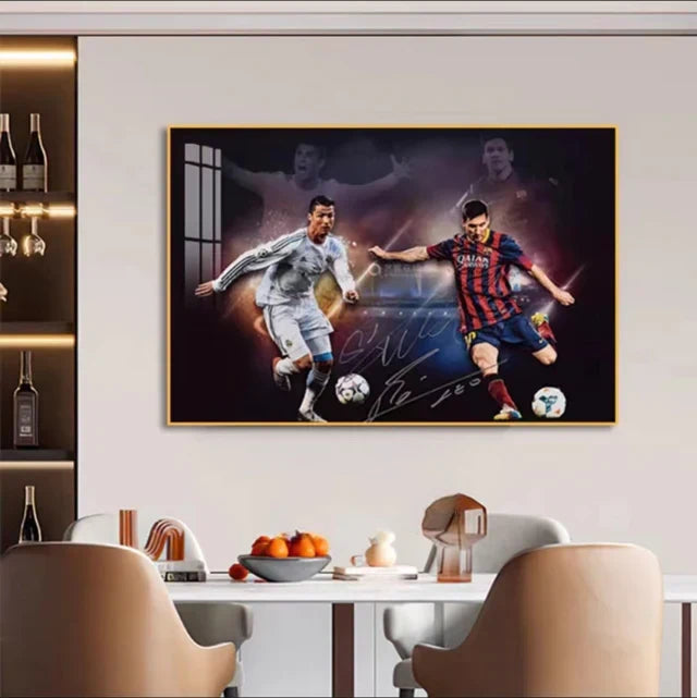 Lionel Messi & Cristiano Ronaldo — Horizontal 3:2 Wall Art